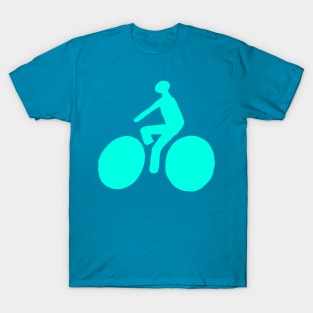 Turquoise blue bicycle T-Shirt